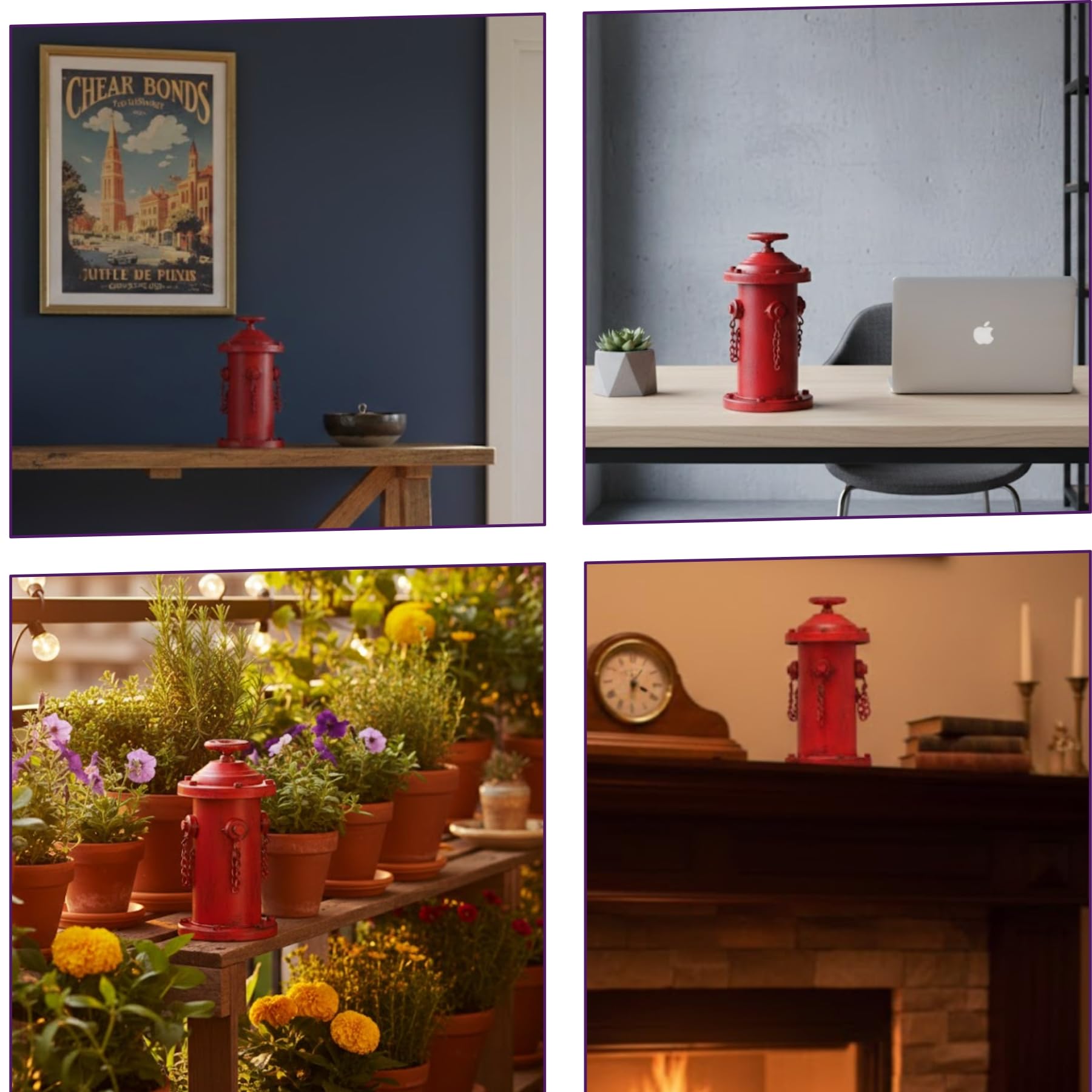 CaliDecor Fire Hydrant Pee Post adds a colorful, stylish potty area.