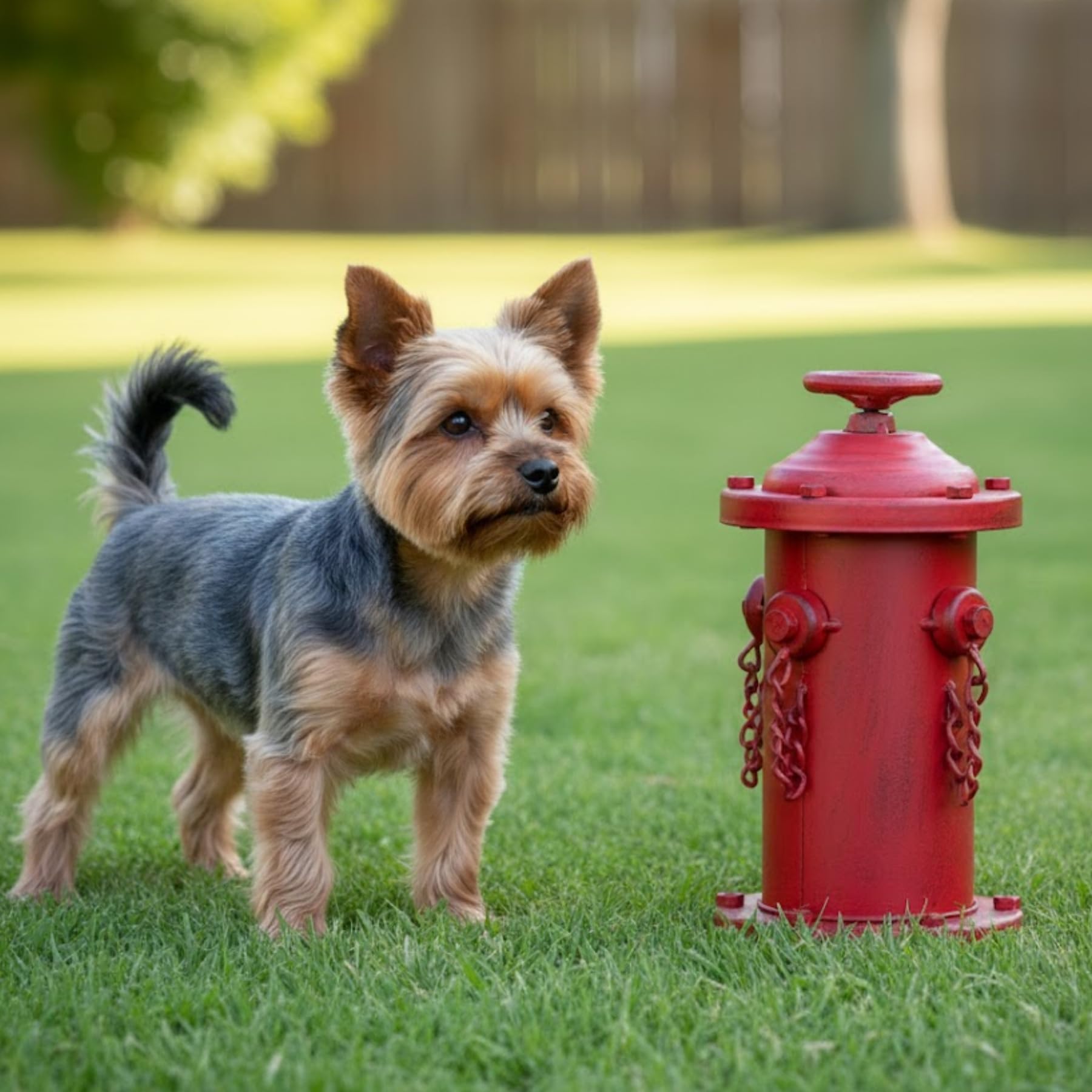 CaliDecor Fire Hydrant Pee Post works as photography prop and garden statue.