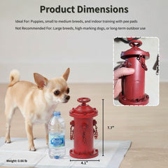 CaliDecor Fire Hydrant Pee Post with removable top lid allows weight customization.