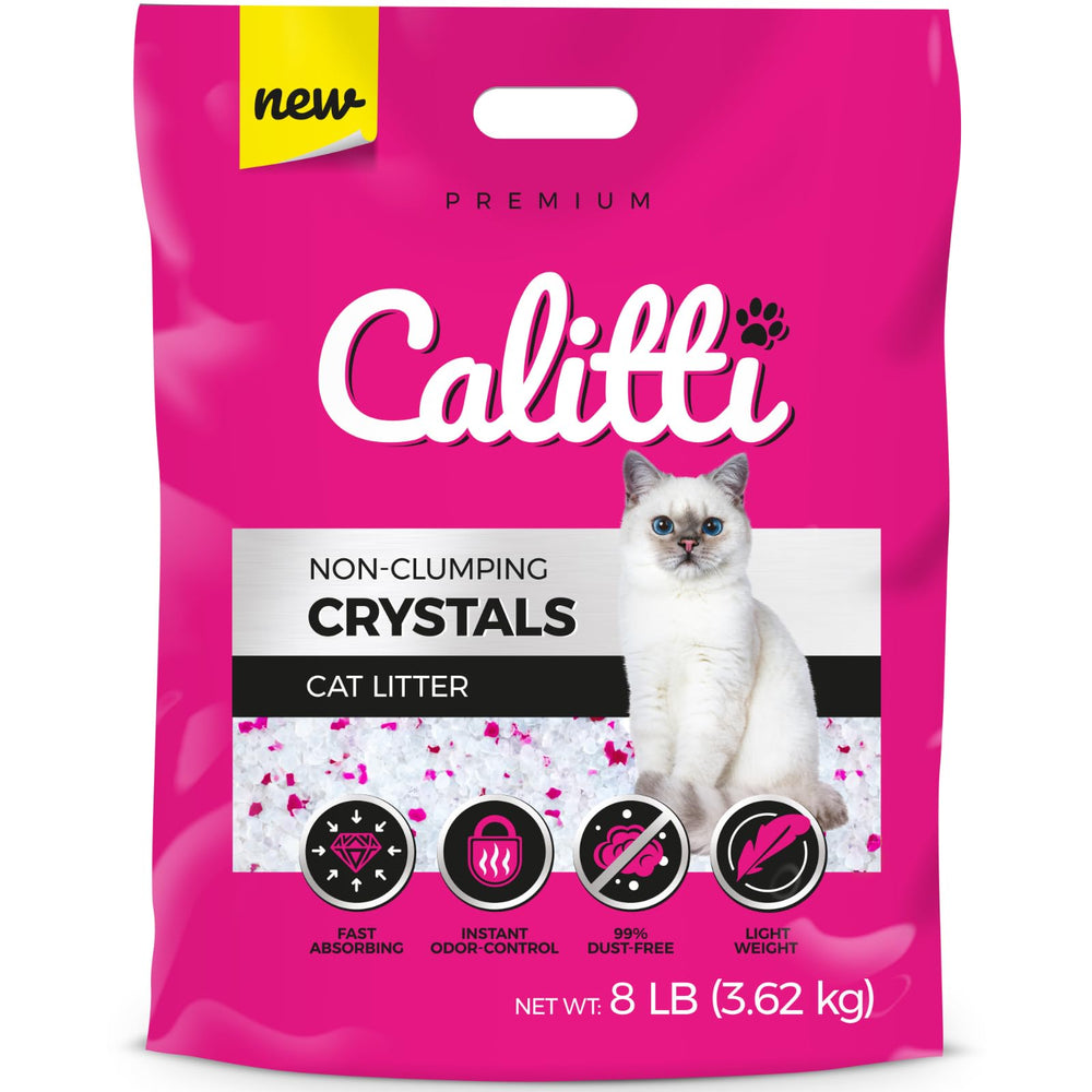 Calitti Premium Crystal Litter bag shows convenient packaging and easy setup