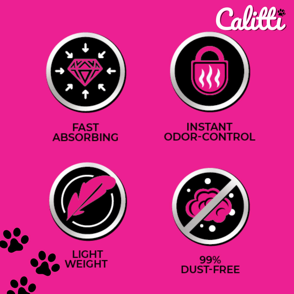 Calitti Crystal Litter multi-cat unsented scene proves versatility for multiple cats