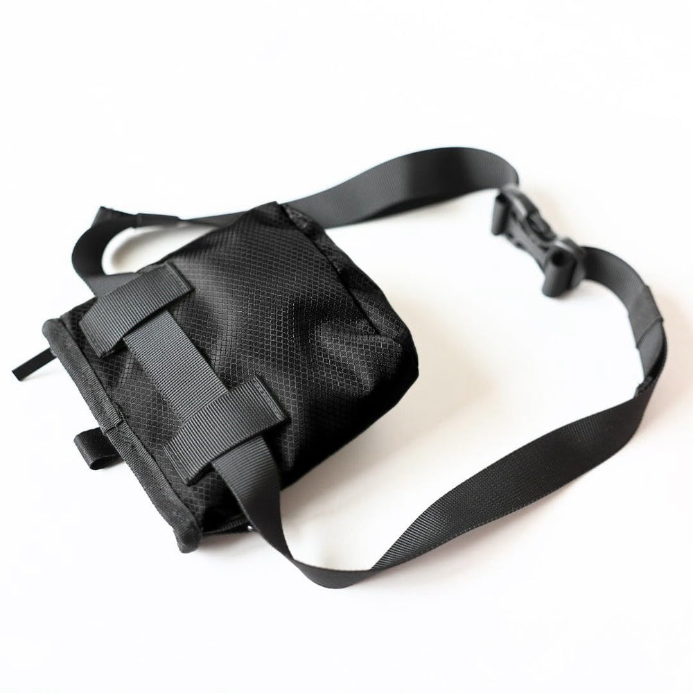Callieco black mini treat pouch on walks offers hands-free convenience
