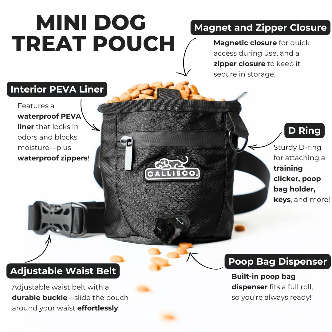 Callieco built-in poop bag dispenser simplifies cleanup during walks