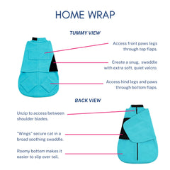 Calm & Cozy Cat Wrap close-up reveals soft, breathable fabric for comfort