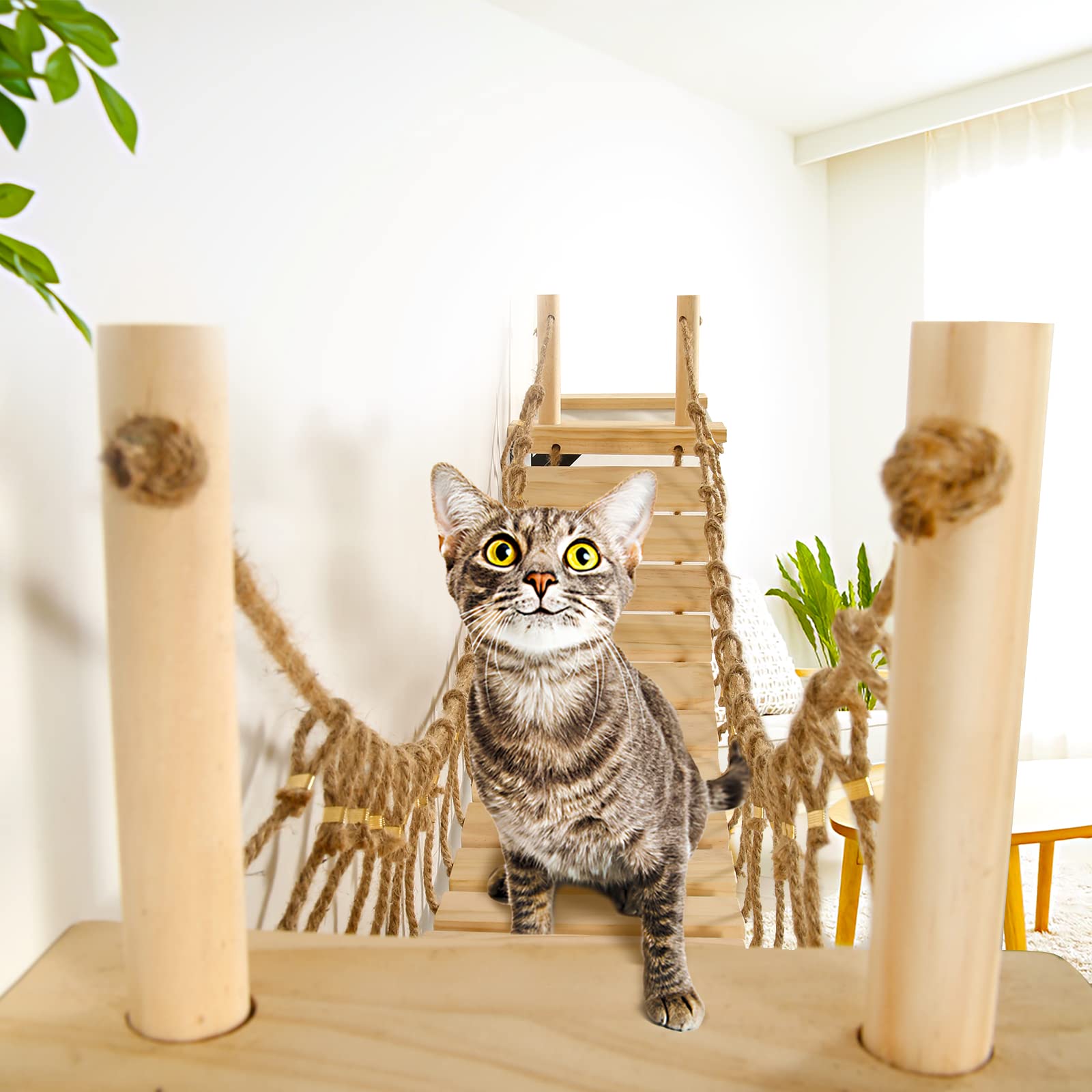 Calmbee Cat Wall Shelves easy install reduces furniture clutter.