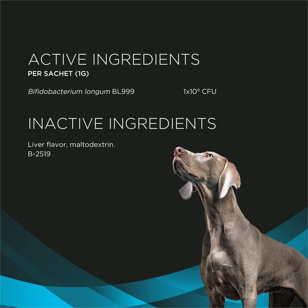 Close-up of the Calming Care label highlighting the BL999 probiotic.