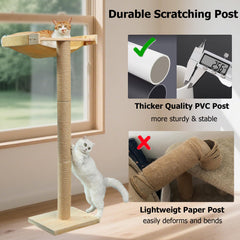 Caloreduce cat window perch height of 46 inches adapts to different windows for optimal posing