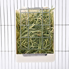 CalPalmy screw-mount attachment keeps feeder secure to cage bars.