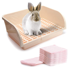CALPALMY X-Large Rabbit Litter Box front view improves access and cleaning.