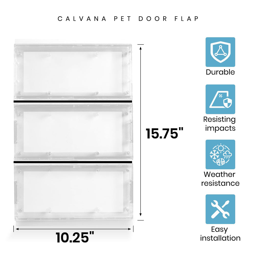 Calvana Airseal flap material durability demonstrates impact resistance for active pets