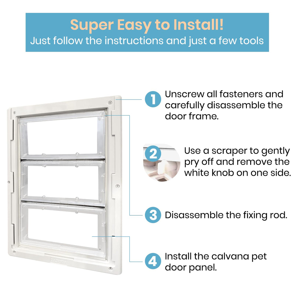 Calvana Airseal compatibility with Ideal Pet extra large door shown clearly