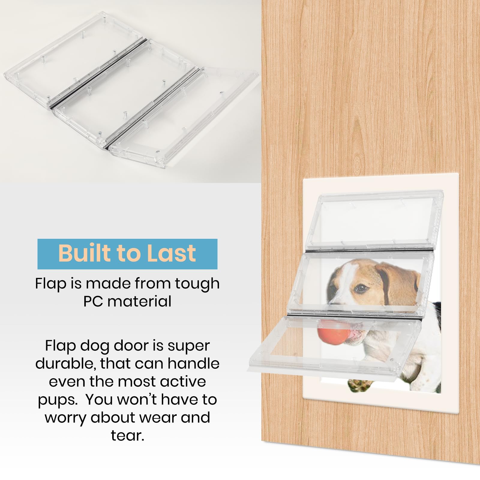 Calvana Airseal flap in use demonstrates pet friendly access and quiet closing