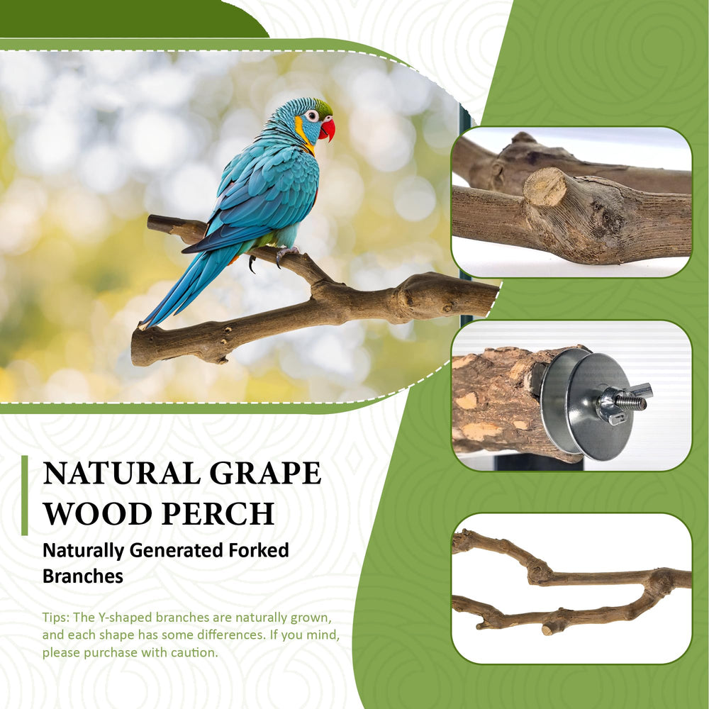 CAMATET pepperwood claw perch for birds offering varied grip textures for active birds