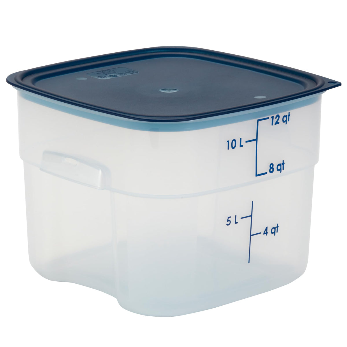 Cambro FreshPro 12qt container with lid showing clear contents visibility for easy monitoring