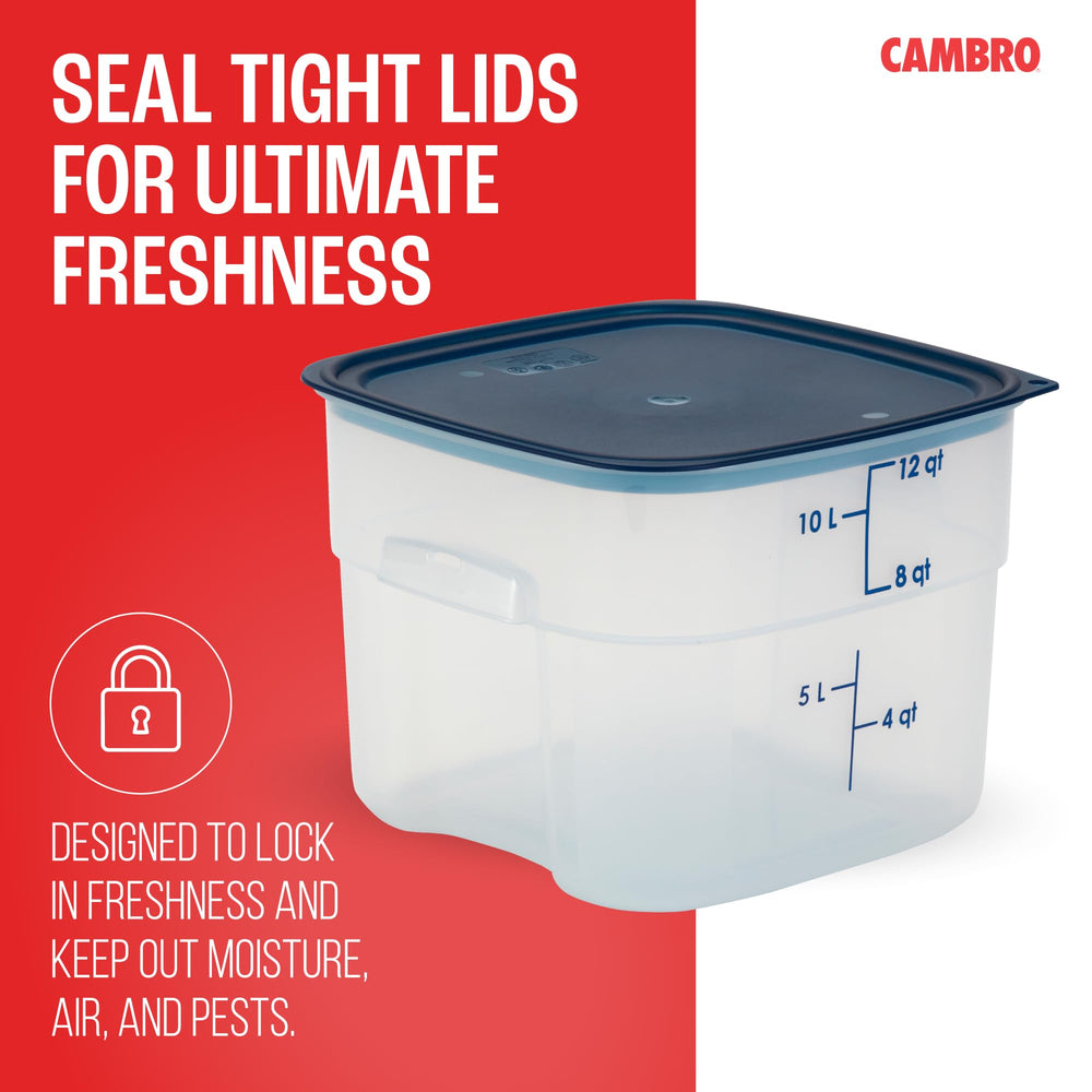 Cambro FreshPro 12qt stackable design saves pantry and garage space