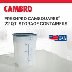 Cambro FreshPro lid demonstrates secure seal to lock freshness for pet food storage.