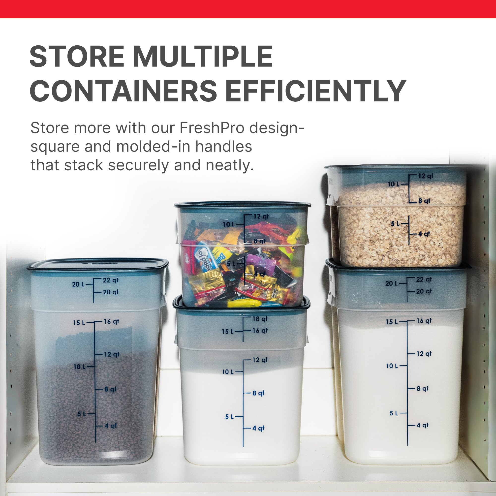 Cambro FreshPro dog food storage keeps kibble protected and fresh at mealtimes.