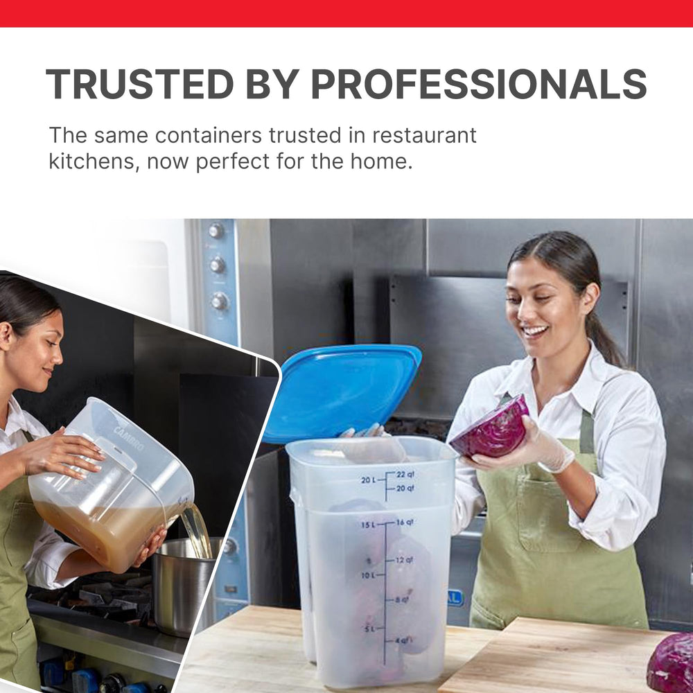 Cambro FreshPro seal cover close-up highlights air-tight protection against moisture.