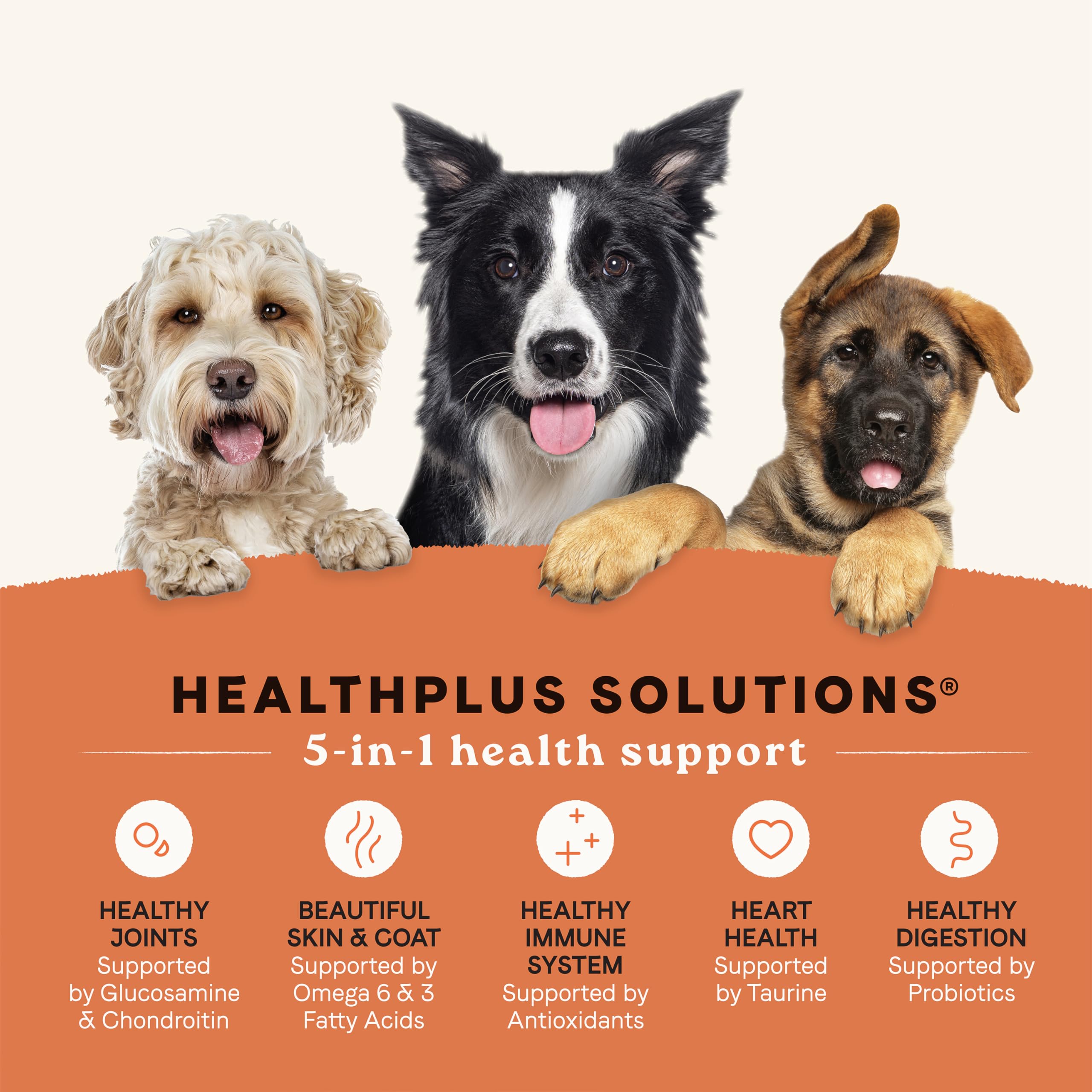 CANIDAE All Life Stages probiotic blend icon on packaging, supporting digestion and gut health.
