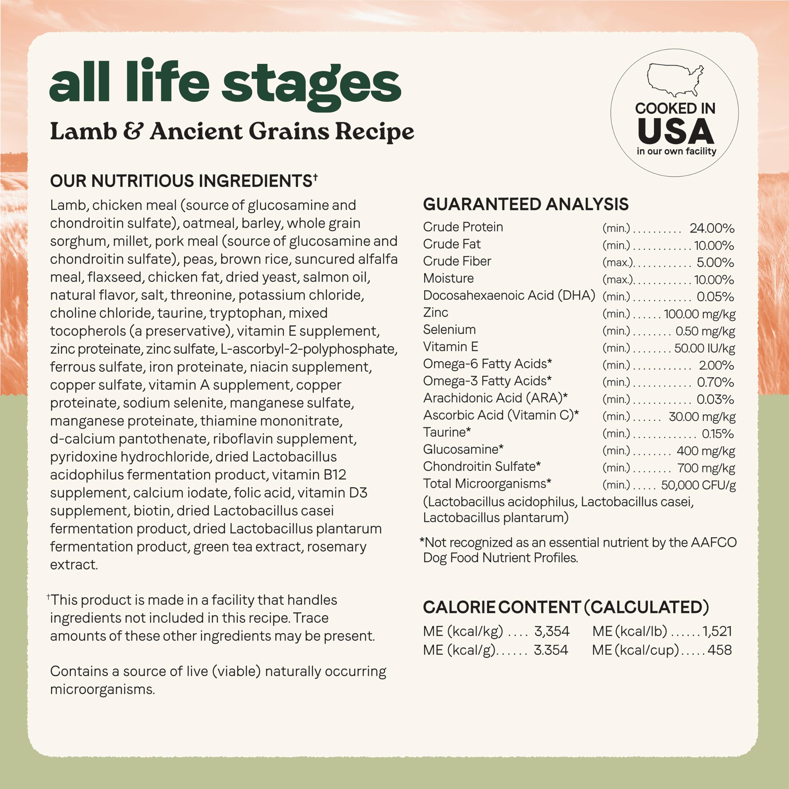 CANIDAE real-lamb-bite close-up, emphasizing protein-rich formula.