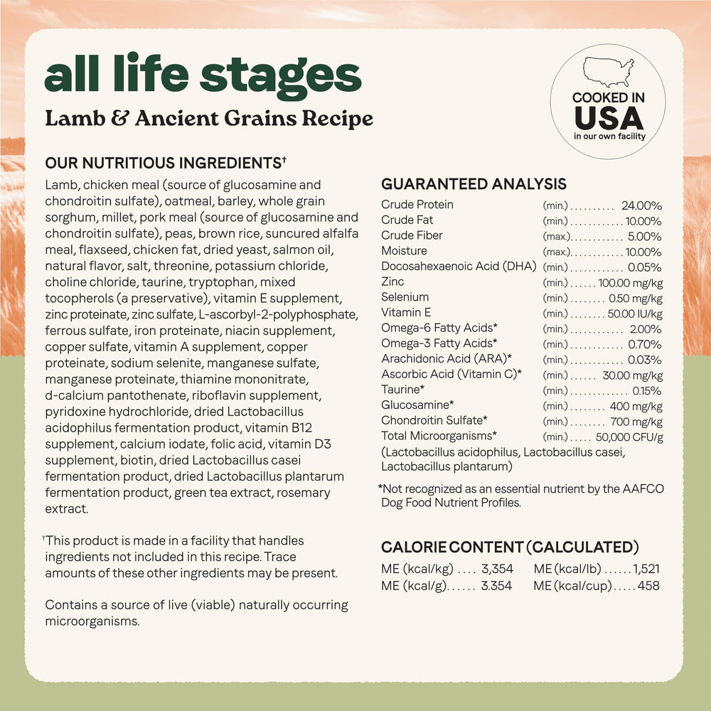 CANIDAE real-lamb-bite close-up, emphasizing protein-rich formula.
