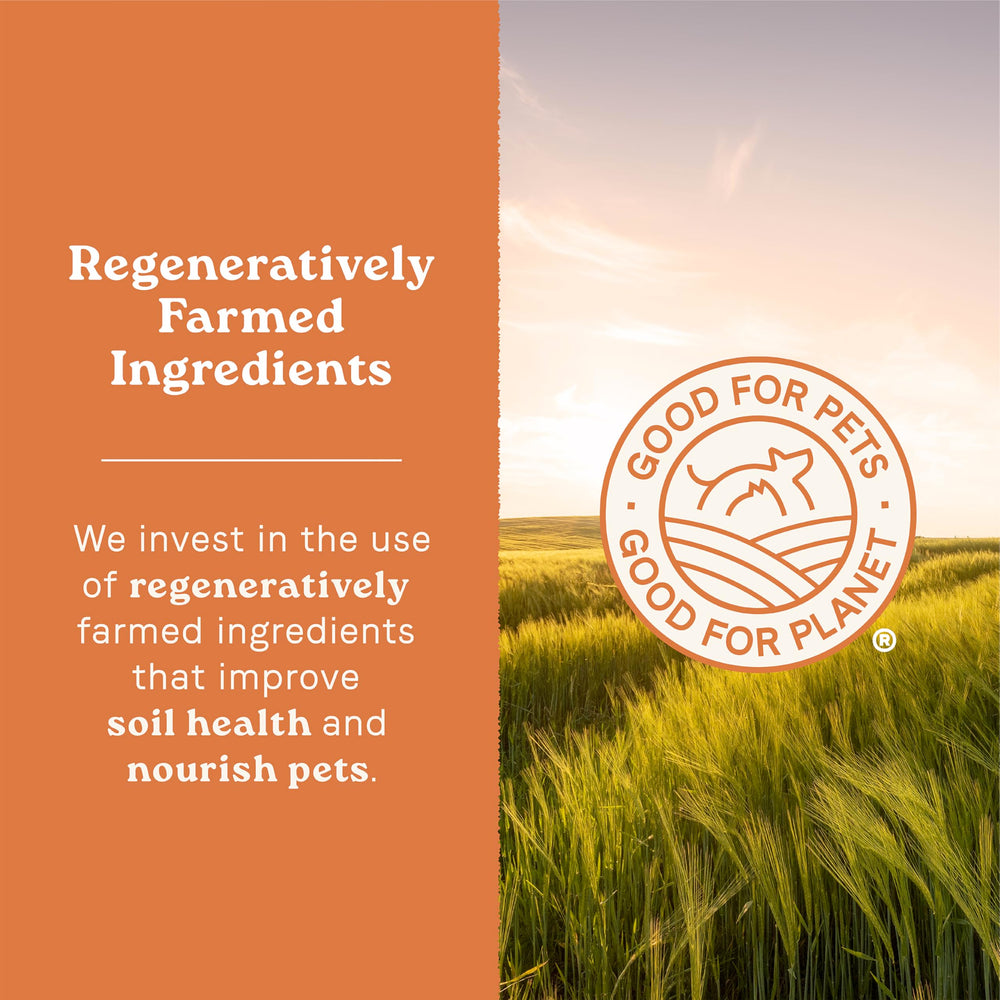 CANIDAE All Life Stages regenerative farming packaging highlights planet-friendly sourcing.