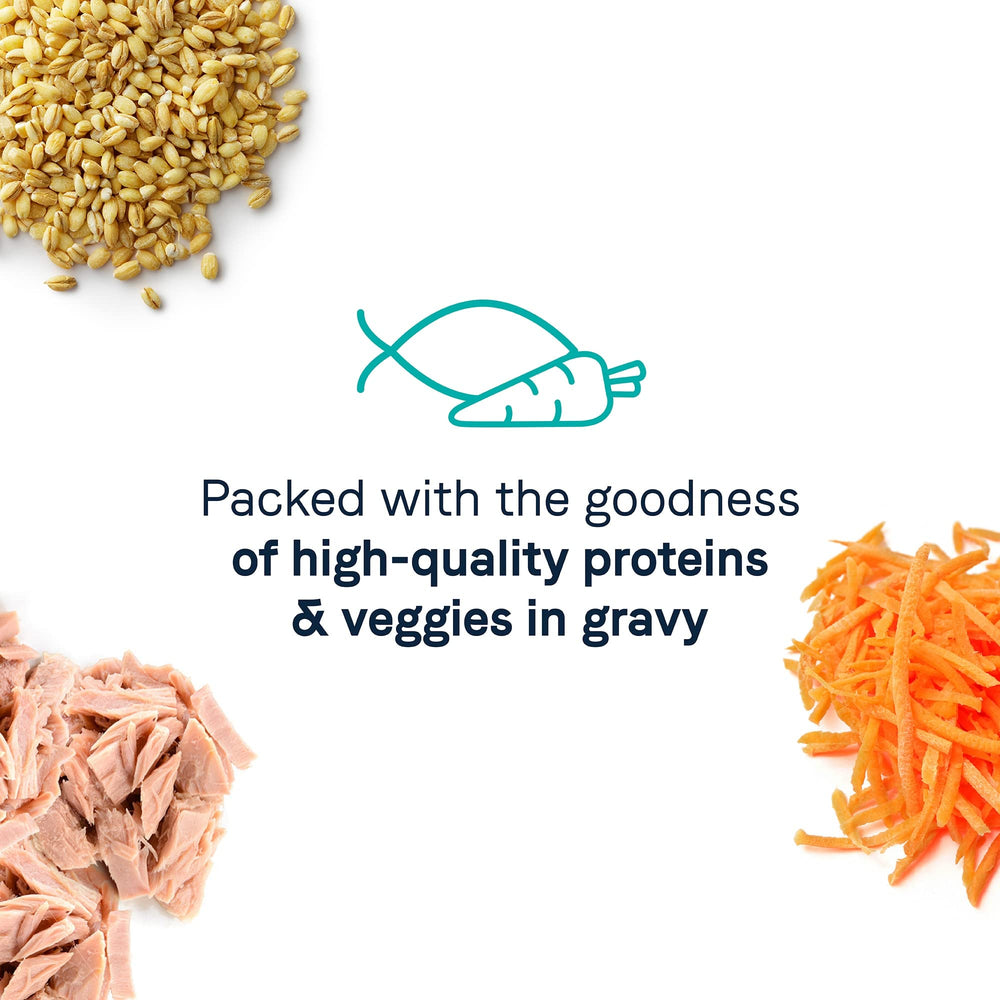 Canidae Balanced Bowl tuna and carrots with gravy displaying wholesome ingredients.