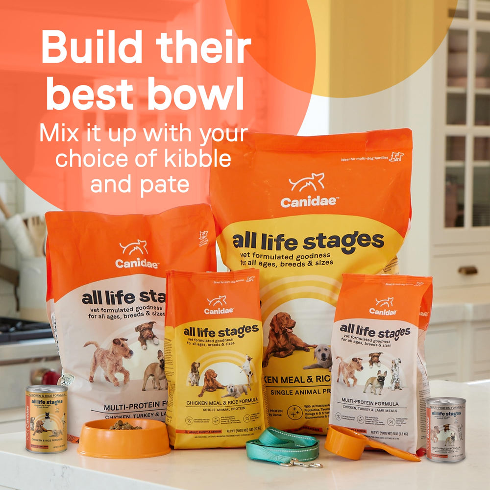 Case of Canidae All Life Stages Lamb and Rice, 13 oz cans in a single case.
