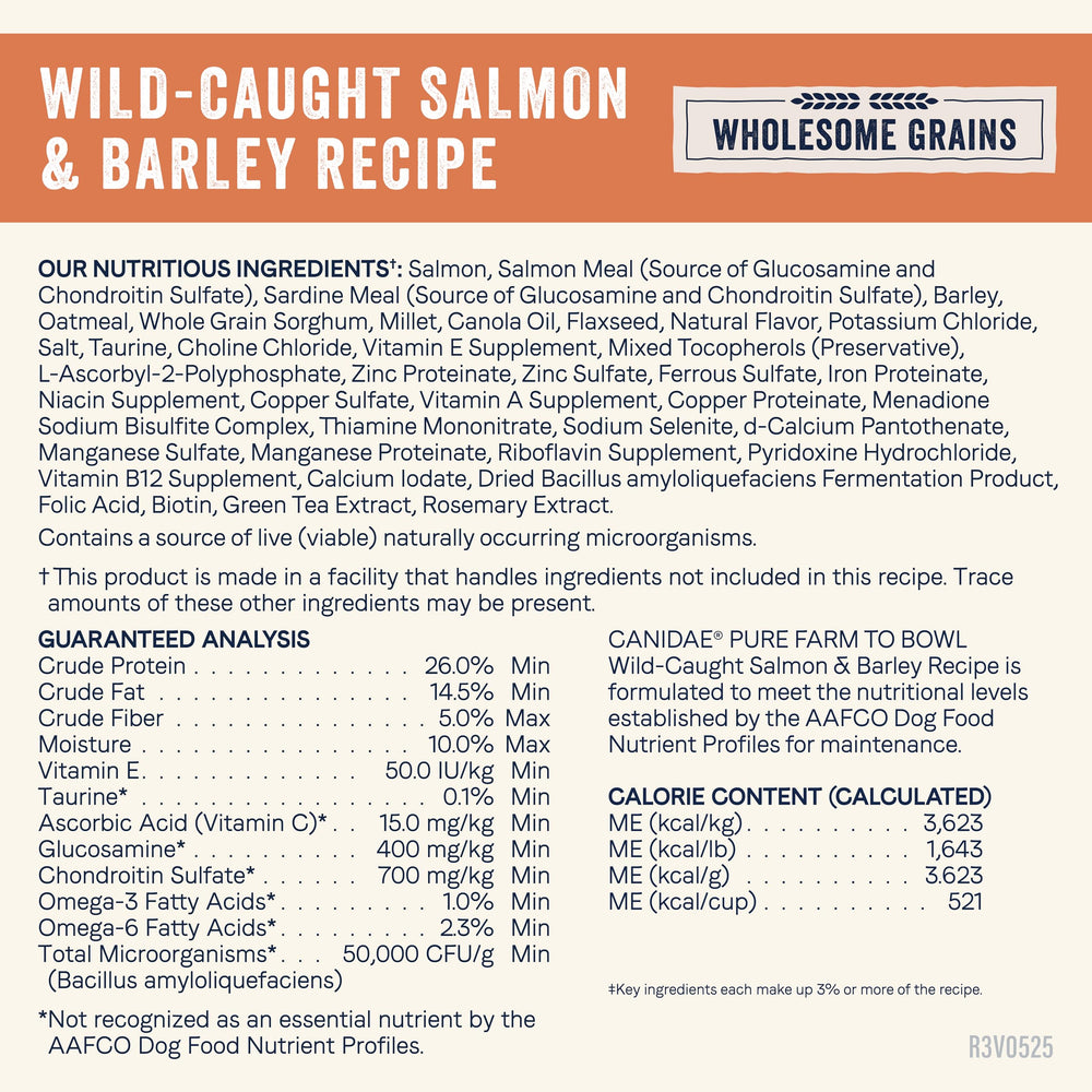 CANIDAE Pure Omega-3 image implies skin and coat support from omega fats.