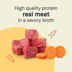 CANIDAE Pure Petite real beef with peas and carrots—wholesome ingredients for small breeds.