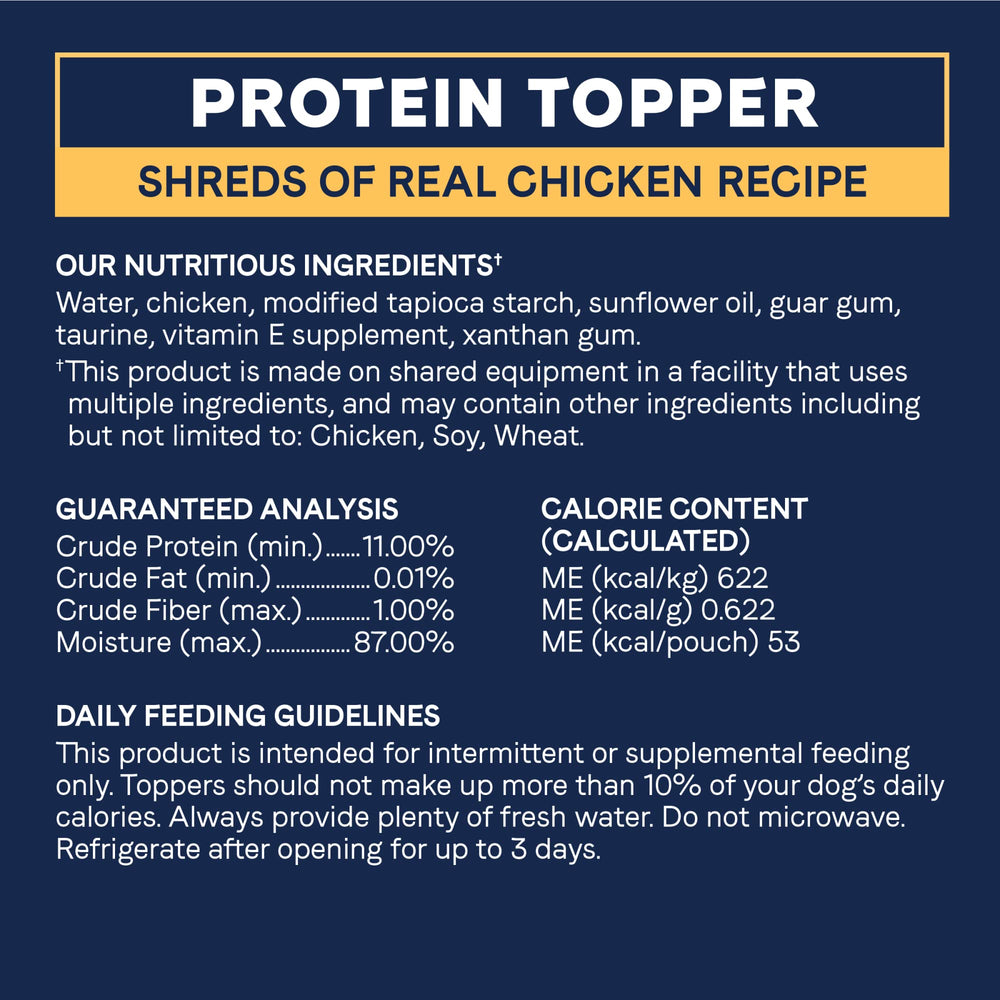 CANIDAE Pure Protein Topper ingredients emphasize limited, grain-free nutrition.