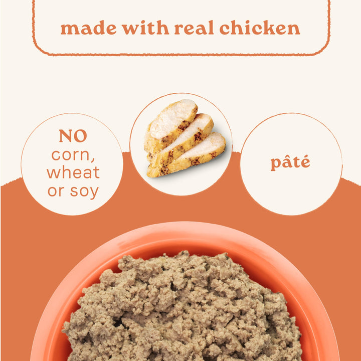 Close-up of CANIDAE can highlighting chicken, lamb, and fish ingredients.