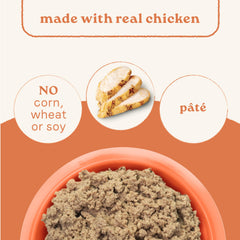 Close-up of CANIDAE can highlighting chicken, lamb, and fish ingredients.