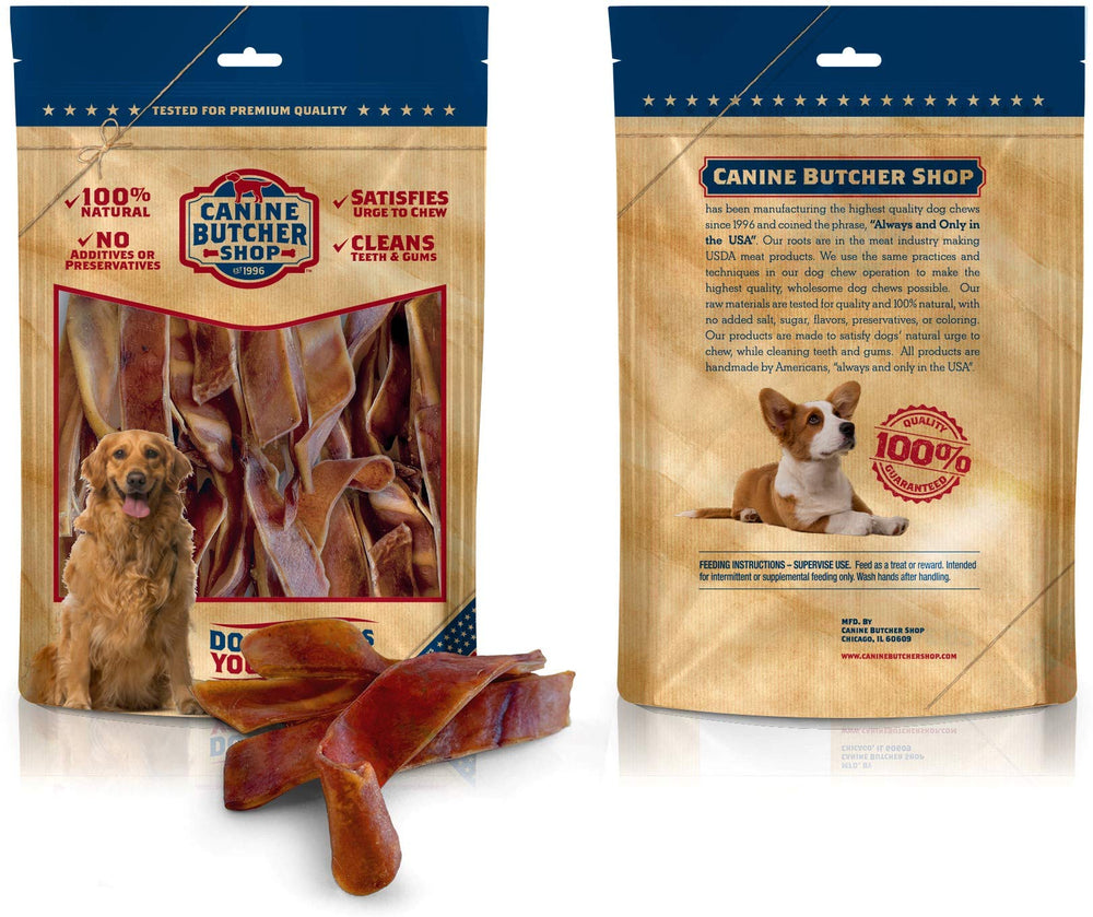 Canine Butcher Shop USA pig ear batch image reinforces quality and safety