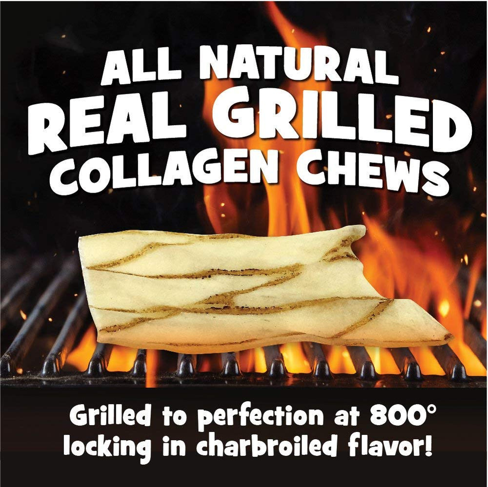 Grilled chip texture sears flavor while encouraging slower chewing.