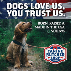 Pig ears texture shown as a long-lasting chew by Canine Butcher Shop.