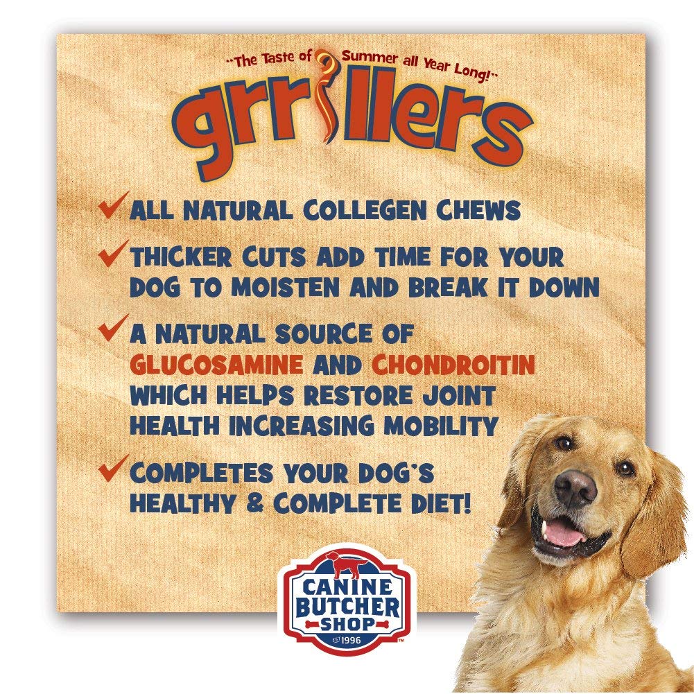 USA beef rawhide from Canine Butcher Shop emphasizes quality and safety.