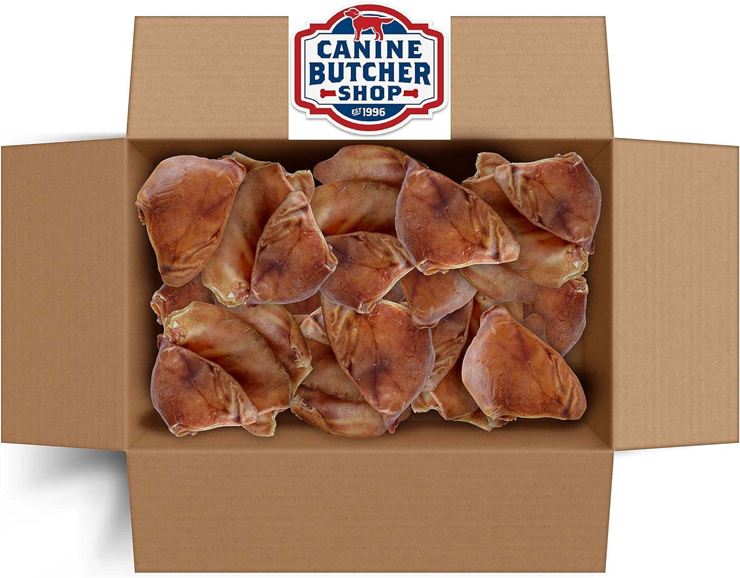 USA-made pig ears support wholesome treats from Canine Butcher Shop.