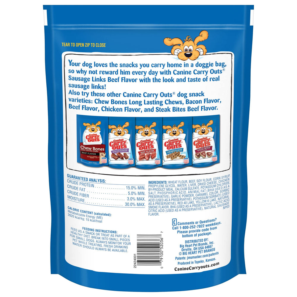 Produced in Topeka, Kansas by Canine Carry Outs for quality treats