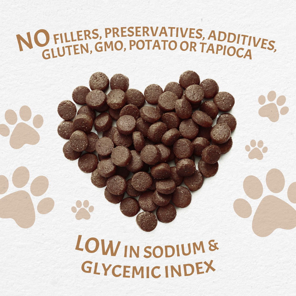 Canine Caviar Free Spirit one-protein-one-carb design aims for easy digestion.
