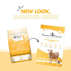 Canine Caviar Open Meadow ingredient-sourcing emphasizes ethically sourced protein for overall well-being.