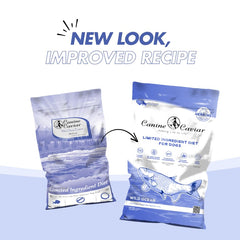 Ingredients like flaxseed and fishmeal balance Omega fatty acids for dogs.