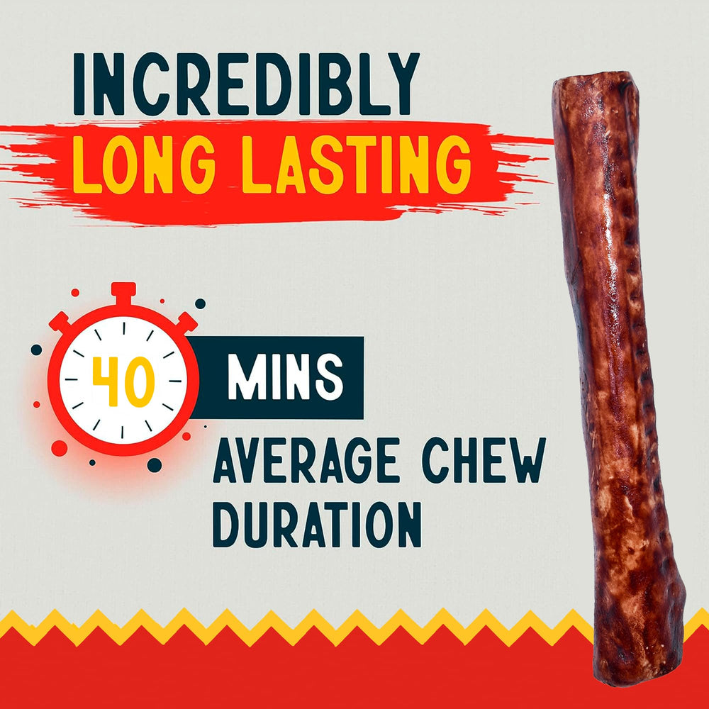 Canine Chews hand-rolled rawhide with natural flavor for satisfying chews.