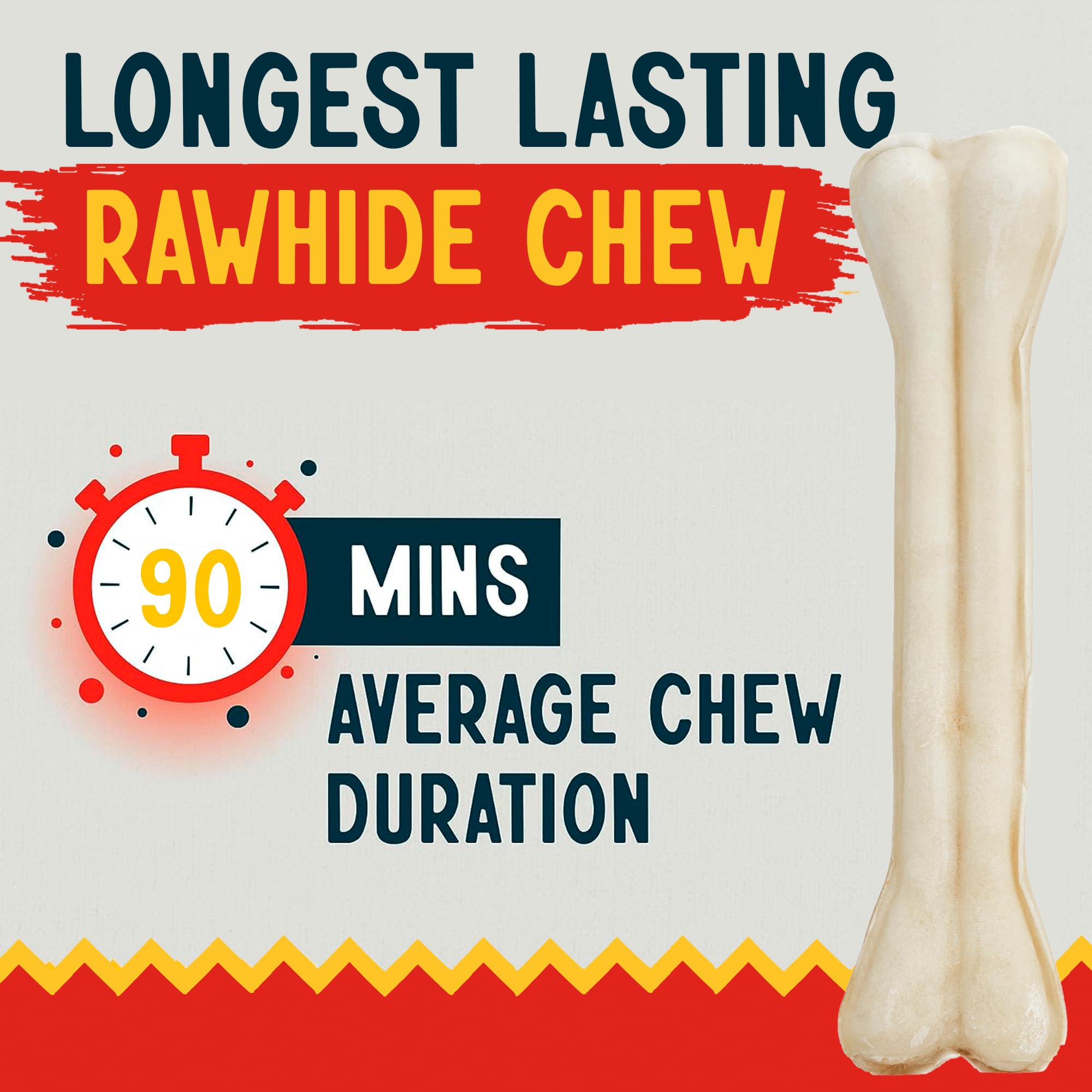 Canine Chews dental chew 9-inch, helps clean teeth during chew
