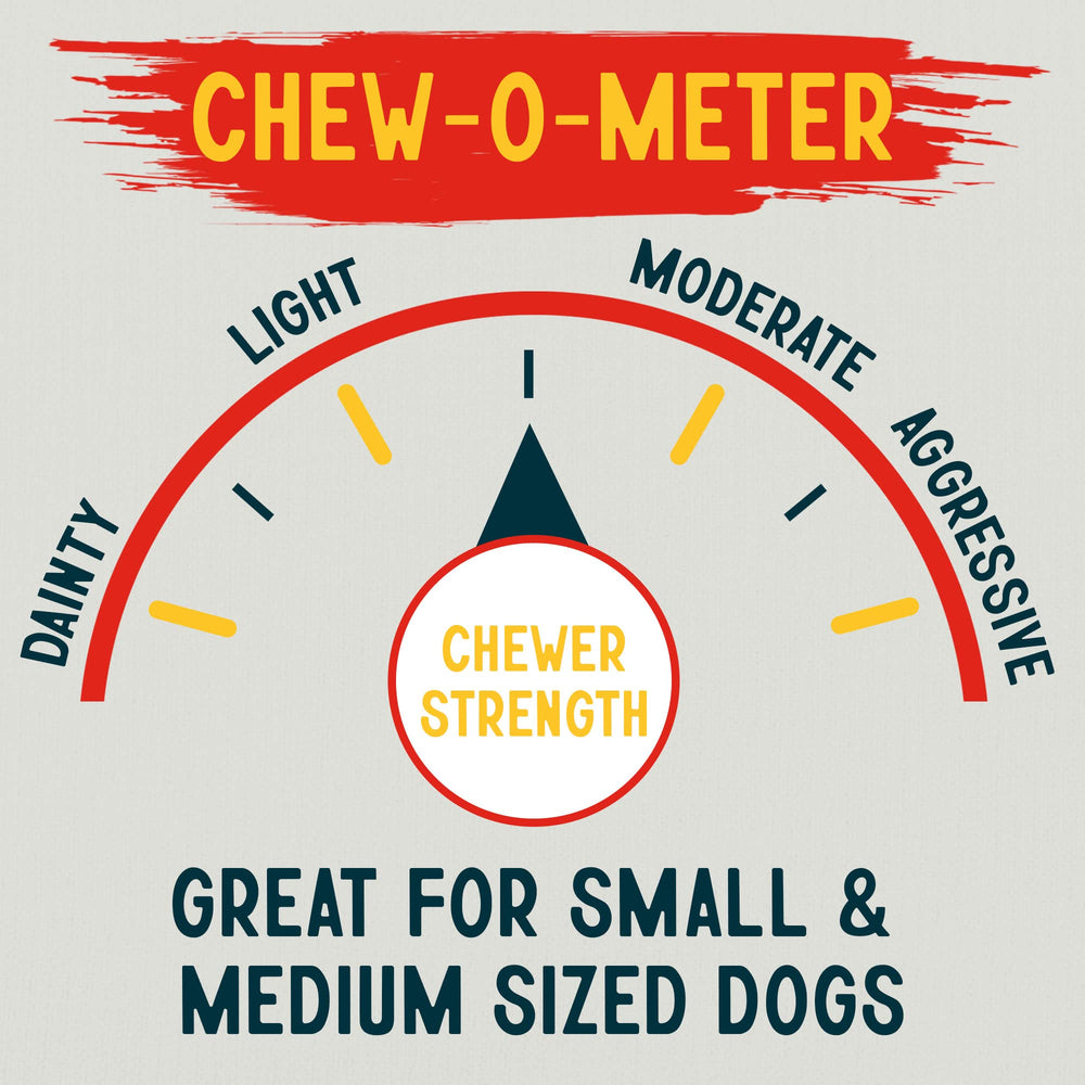 Canine Chews dental-friendly chew supports mouth engagement during play.