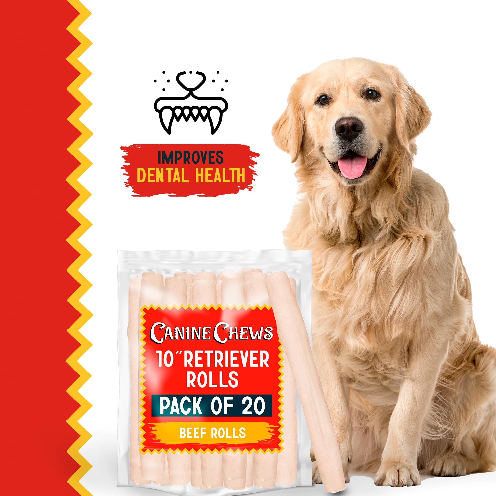 Canine Chews packaging image highlighting a 20-count pack.