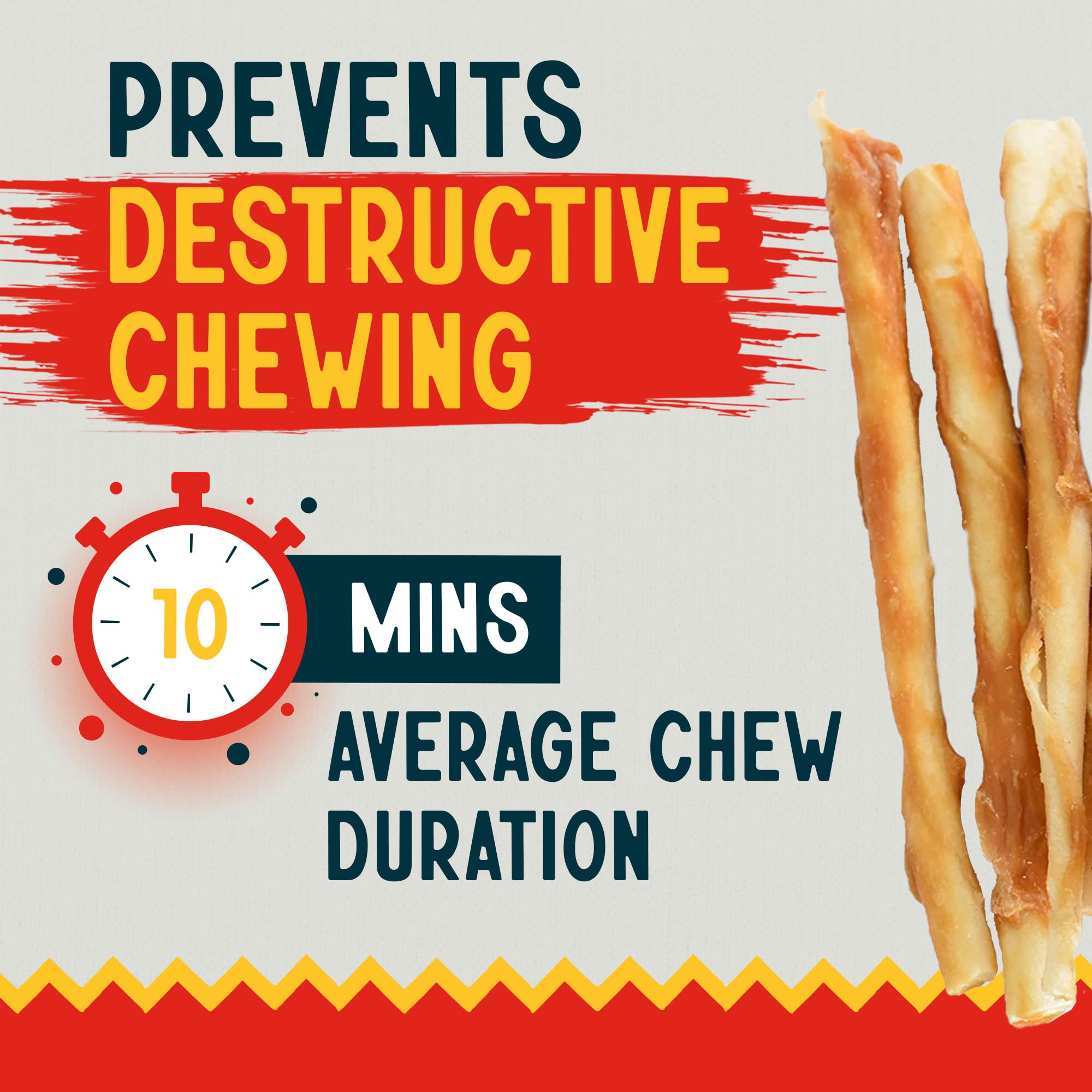 Canine Chews protein-dense dog treats support chewing satisfaction.