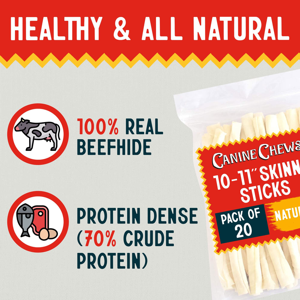 Canine Chews rawhide stick roll for small dogs, ideal for occupation chewing.