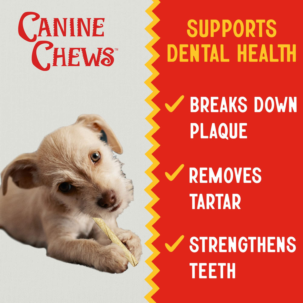 Durable rawhide twists from Canine Chews keep dogs entertained and focused.