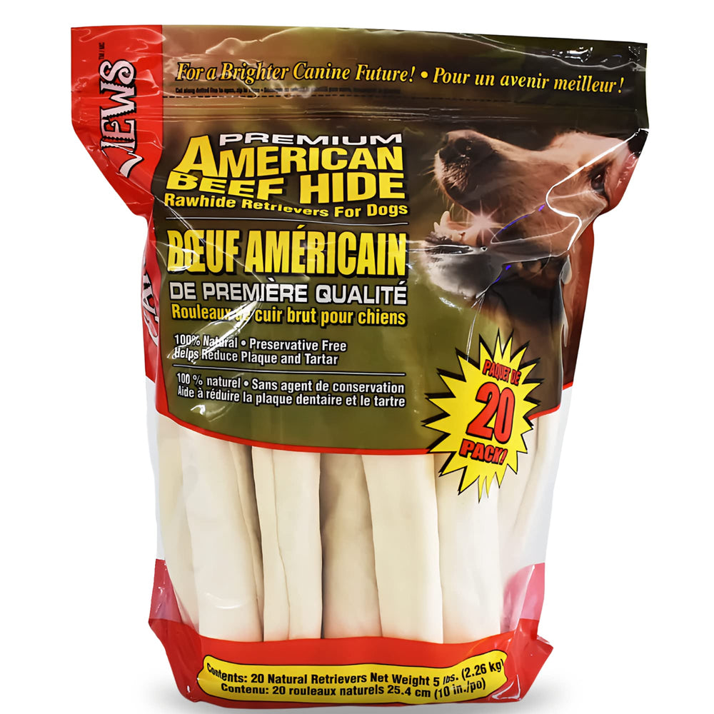 Canine Chews USA beefhide large dog bones offer durable chew sessions.